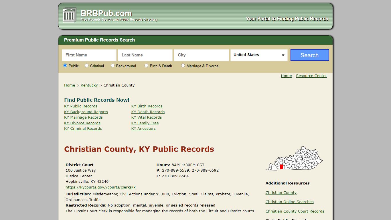 Christian County Public Records | Search Kentucky ...